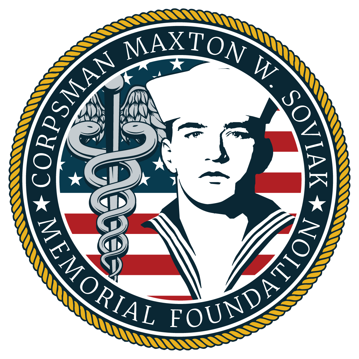 Corpsman Maxton W. Soviak Memorial Foundation emblem logo.