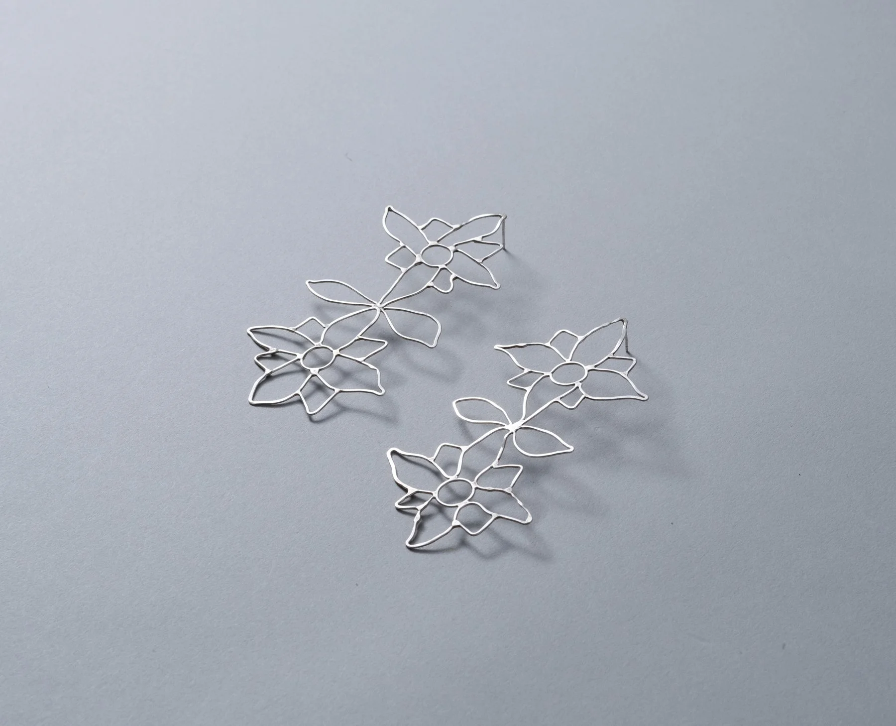  Untitled , Earrings, 2023 Fine silver