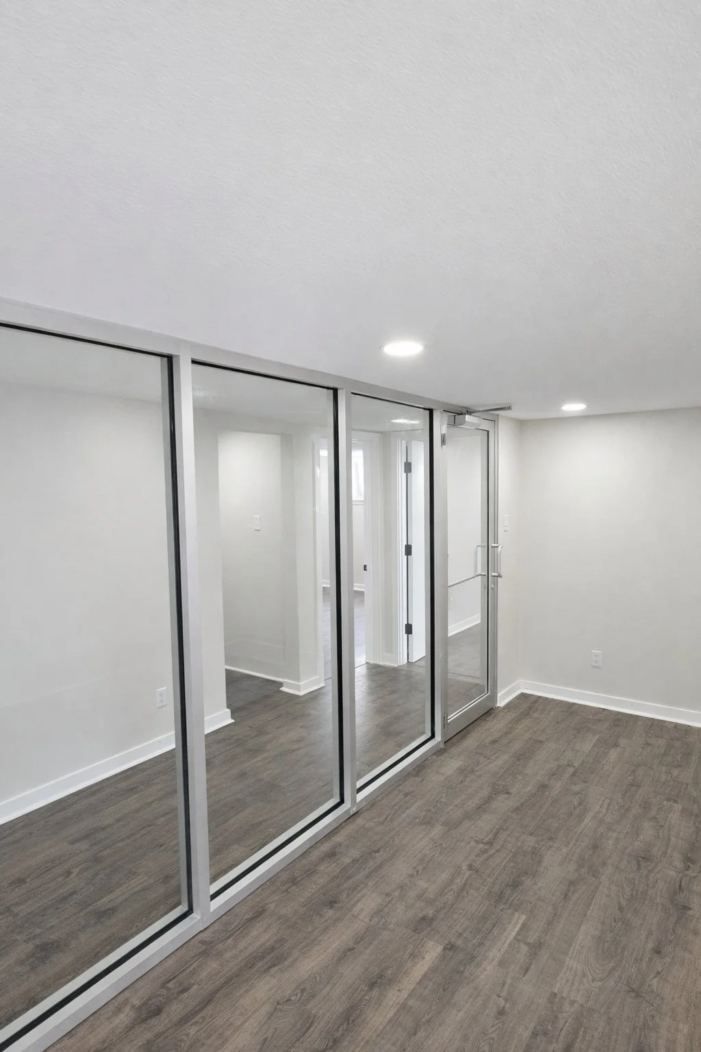 Add some style into your office space with indoor storefront walls