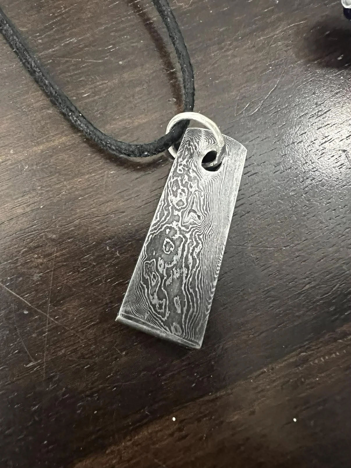 Pattern-Welded Damascus Steel Pendant