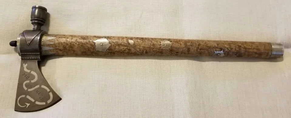 Pipe tomahawk head - snake silver inaly