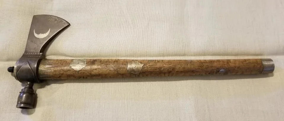 Pipe tomahawk head - silver inaly