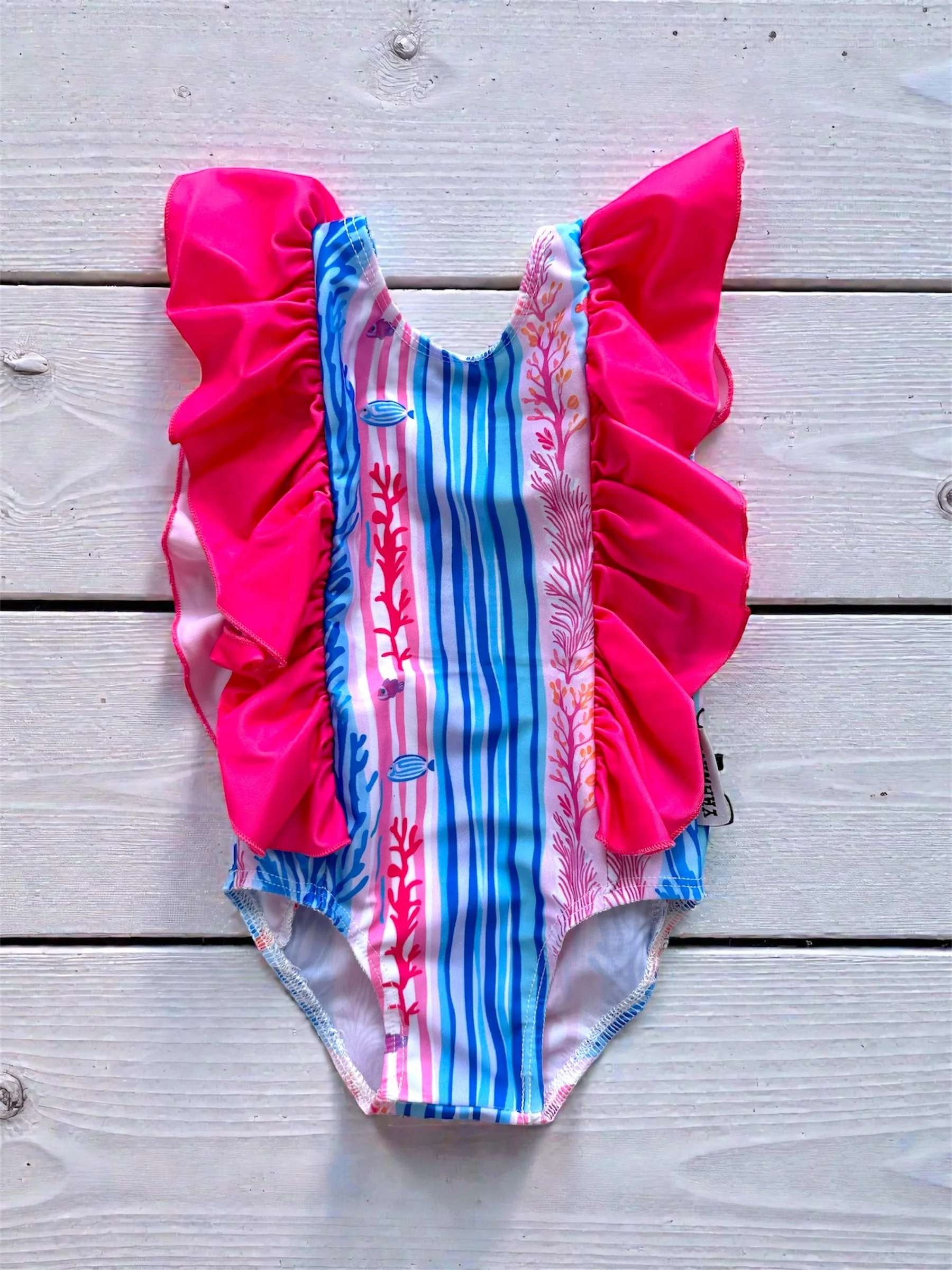 Pink Ruffle Swim