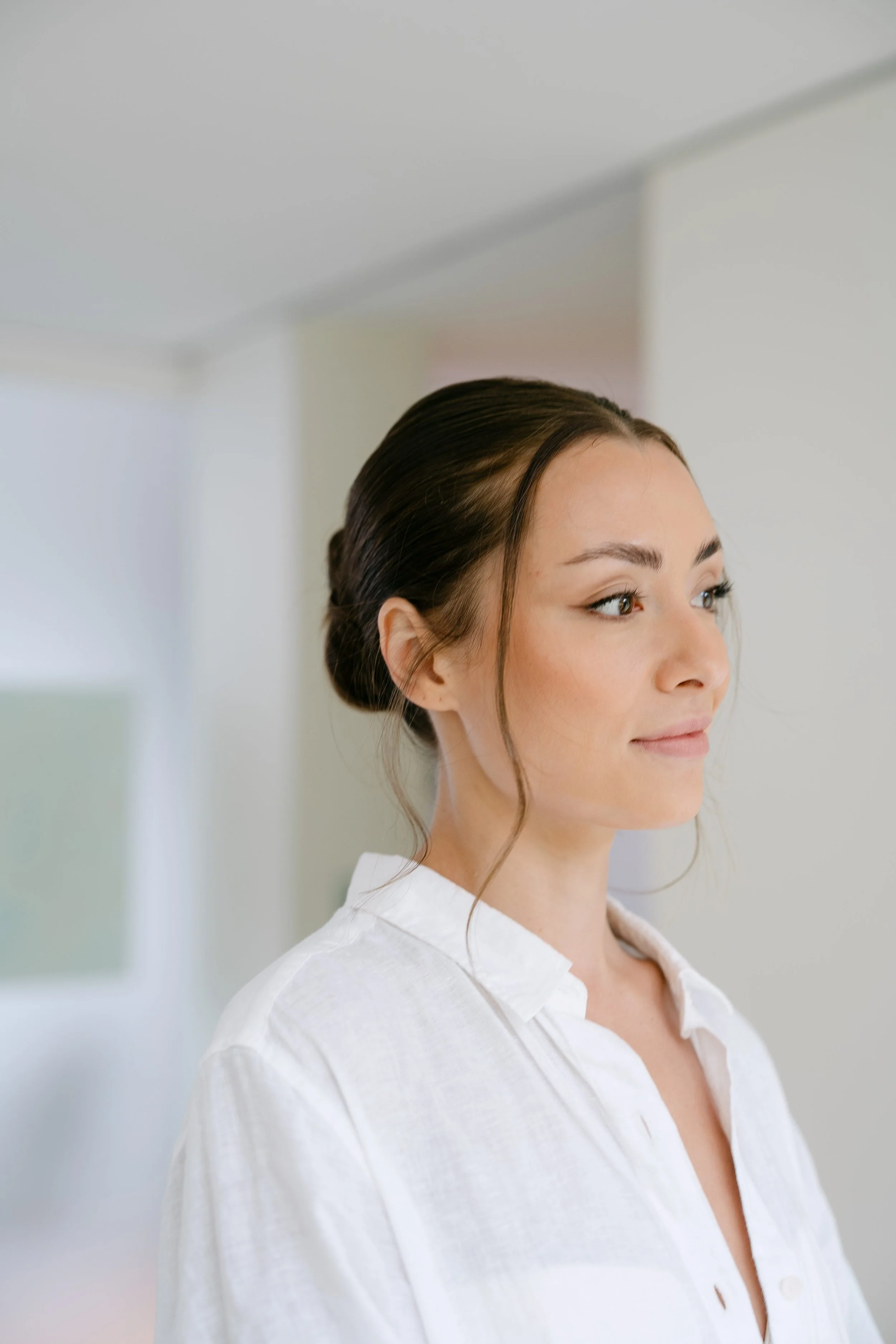 Luxury bridal makeup with a soft, natural finish