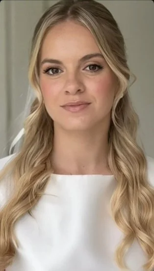 Soft eye makeup detail for a bridal look