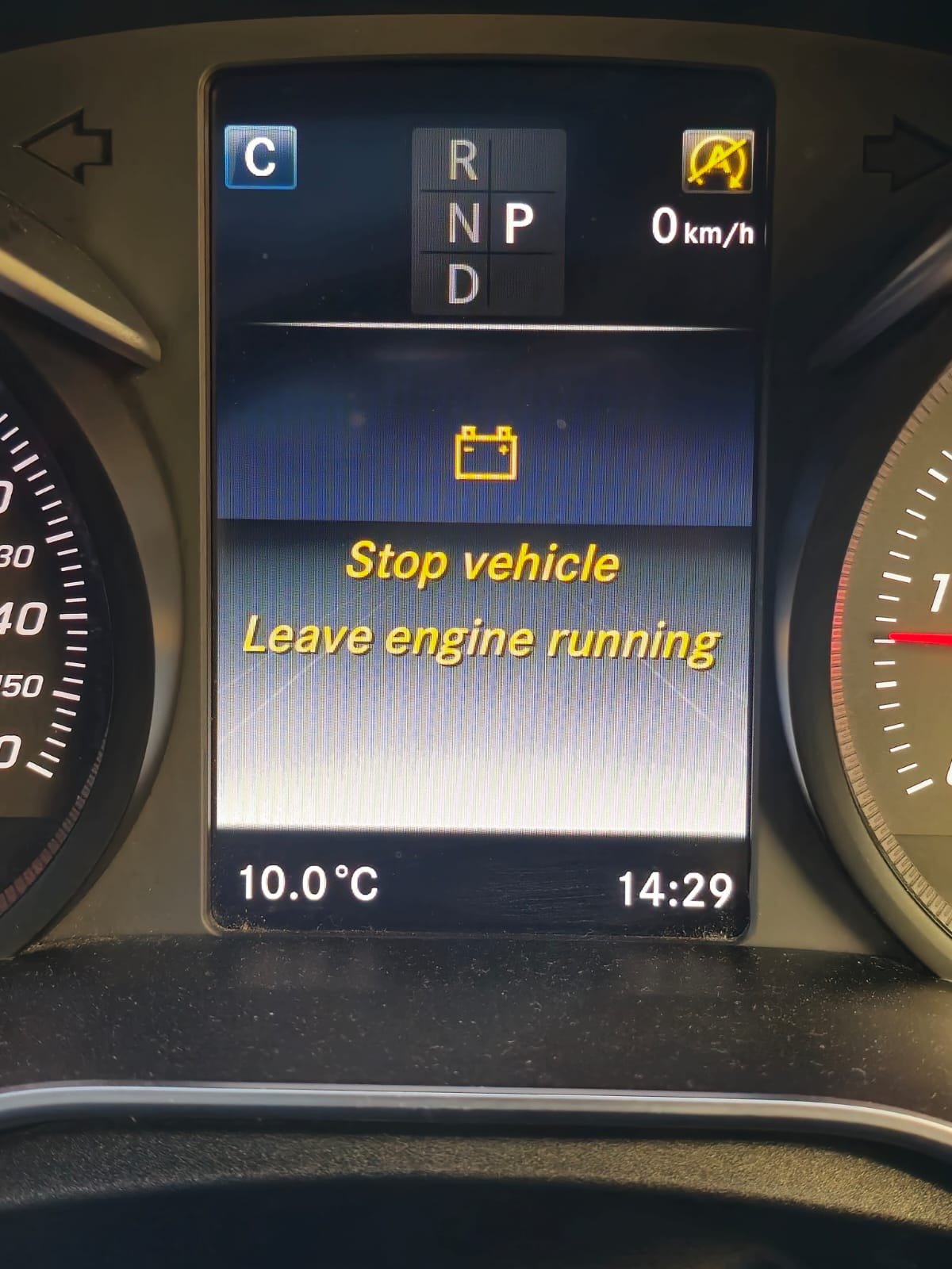 Stop Vehicle Leave Engine Running – Mercedes Warning Message