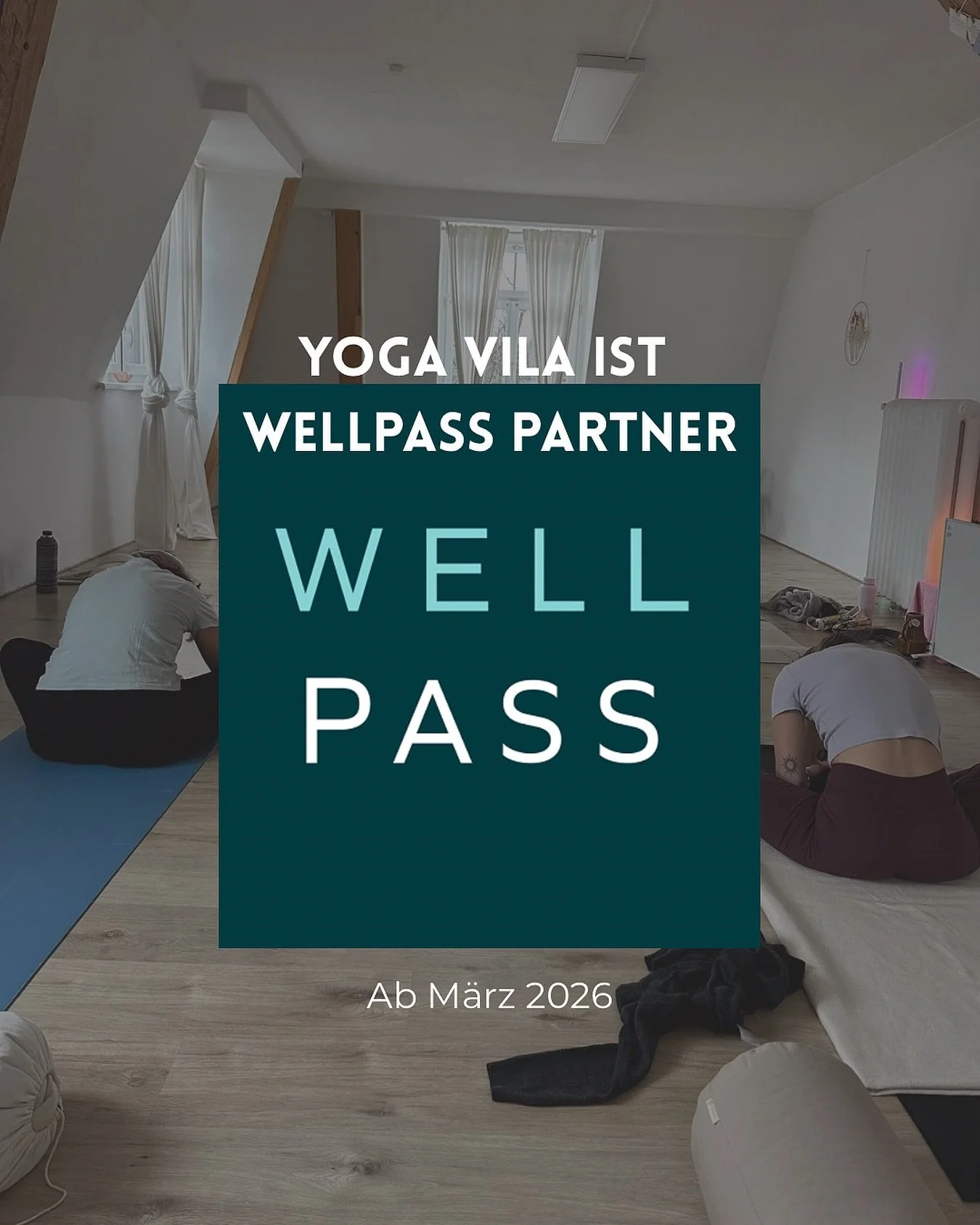 Yoga Vila ist ab M&auml;rz 2026 offizieller Partner von EGYM Wellpass. @egym.wellpass.de 

Damit haben alle Wellpass-Mitglieder die M&ouml;glichkeit, auch bei uns zu praktizieren und Teil unserer Yoga-Community zu werden. In der Yoga Vila erwarten di