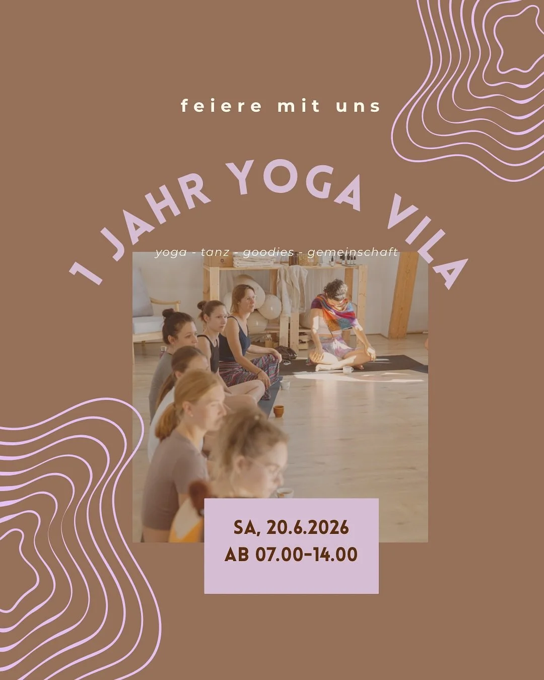 ✨ 1 Jahr Yoga Vila ✨
Vor einem Jahr wurde aus einer Vision ein Ort der Begegnung. Ein Raum zum Ankommen, Durchatmen und Sein. Ein Zuhause f&uuml;r Bewegung, Bewusstsein und echte Verbindung.

Am 20. Juni 2026 feiern wir dieses erste Jahr gemeinsam mi