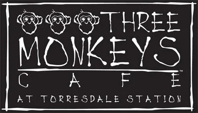 Three Monkeys Café offers a unique atmosphere with three distinct dining experiences. The pub area resembles an Olde City style restaurant complete with a hand carved, turn of the century restored bar. This antique piece of history was salvaged from…