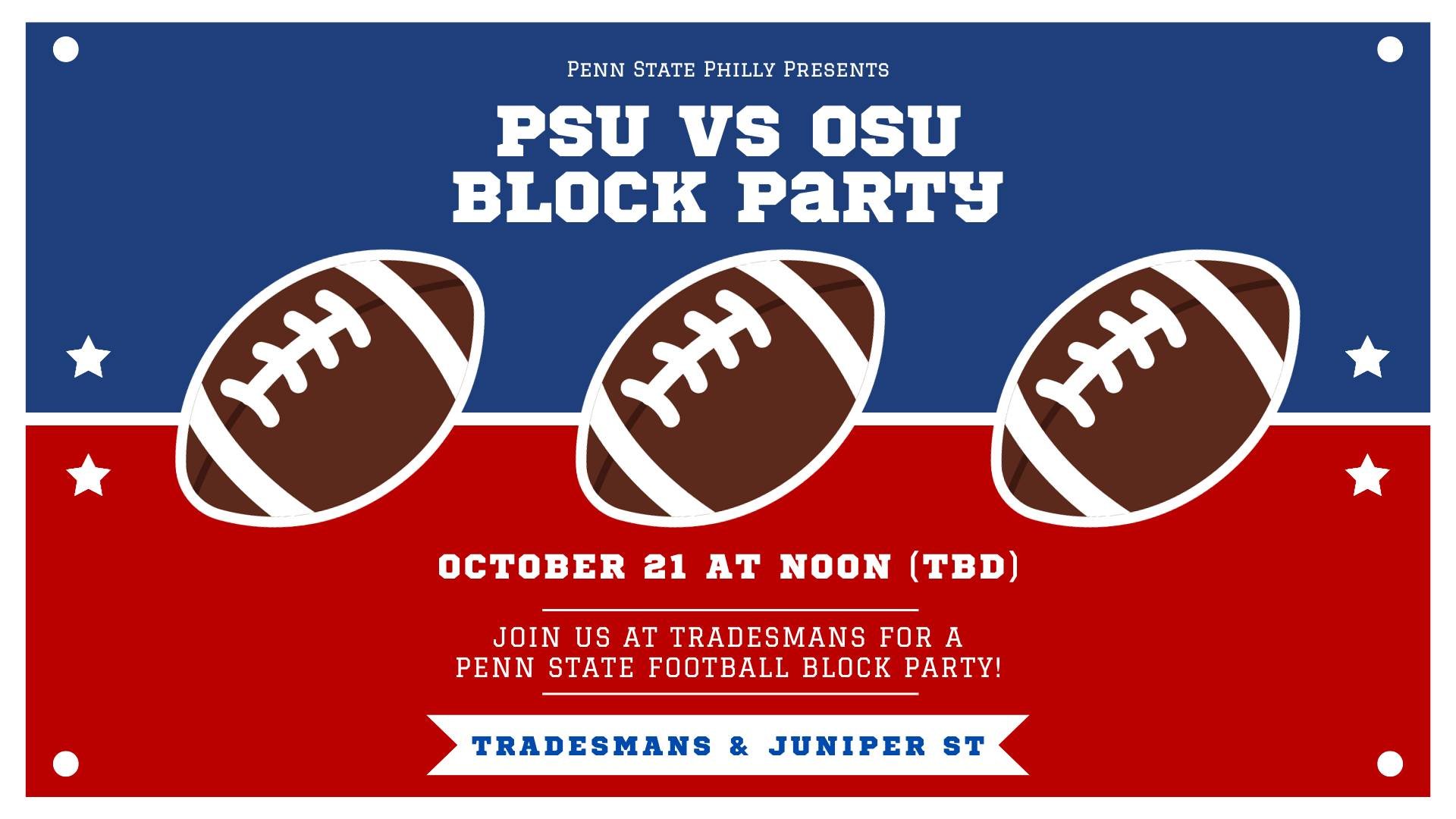 Penn State vs Ohio State Block Party