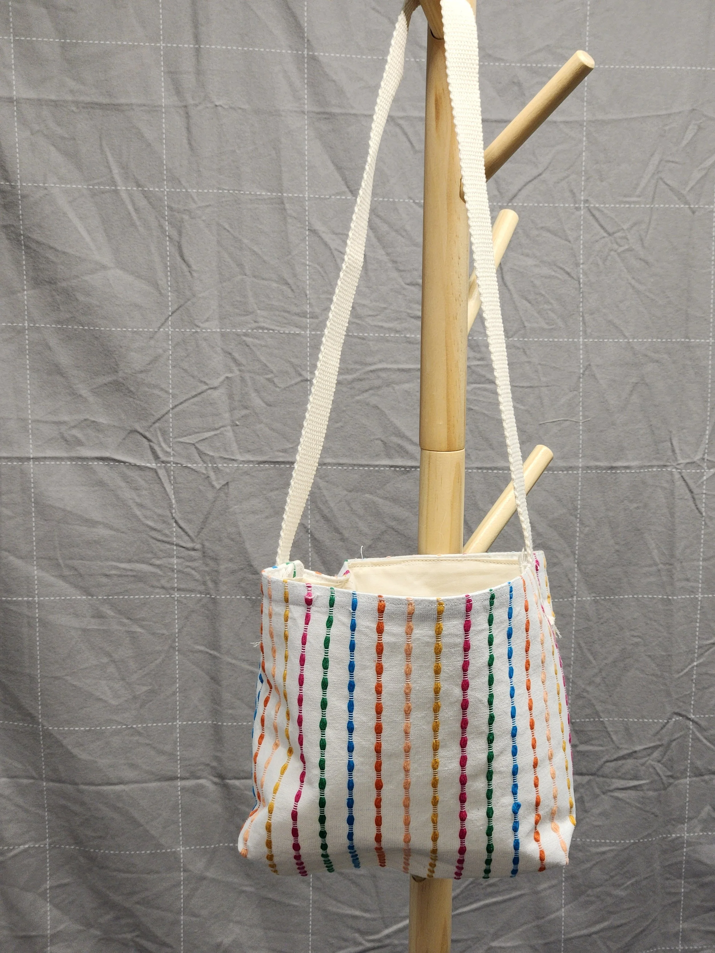 Vibrant Striped Shoulder Bag