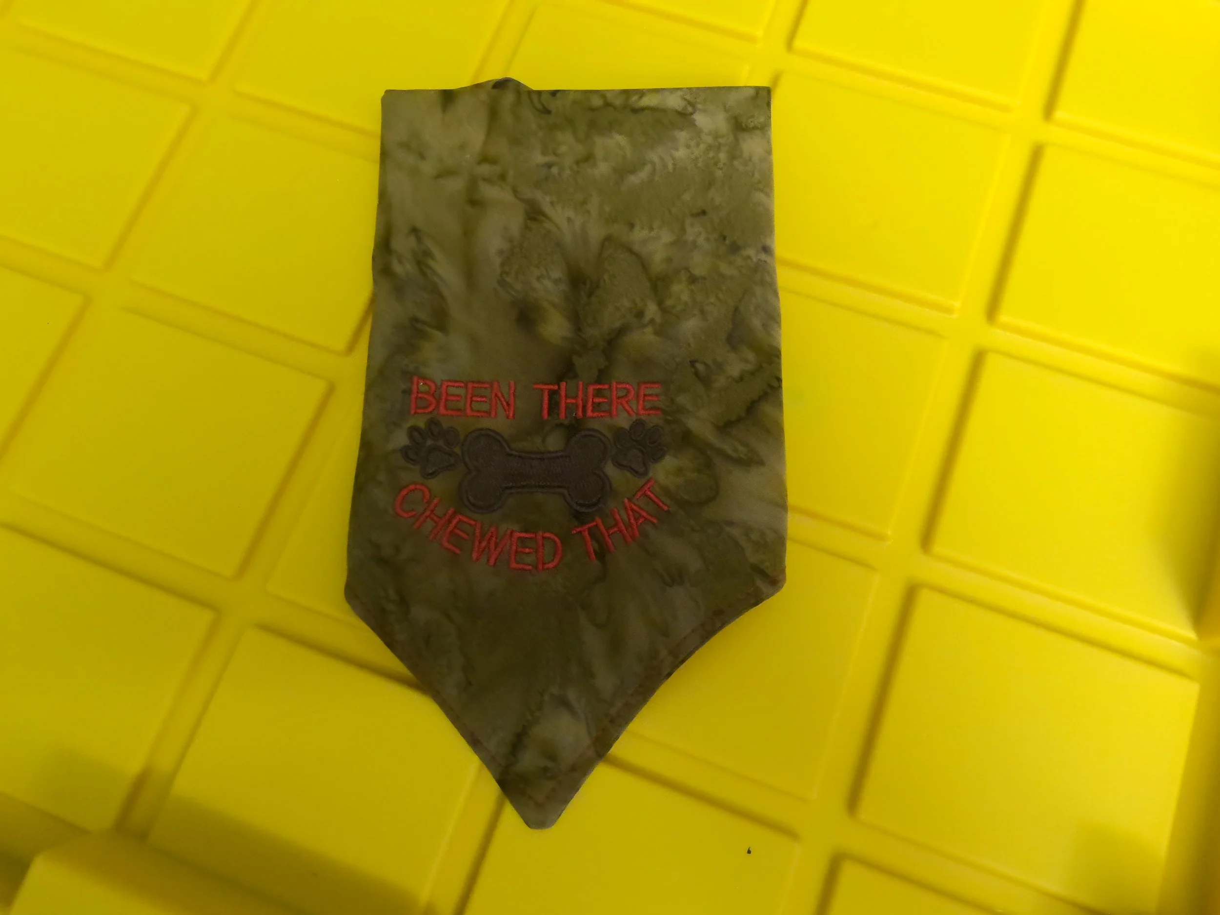 Embroidered Dog Bandana "Been There, Chewed That"