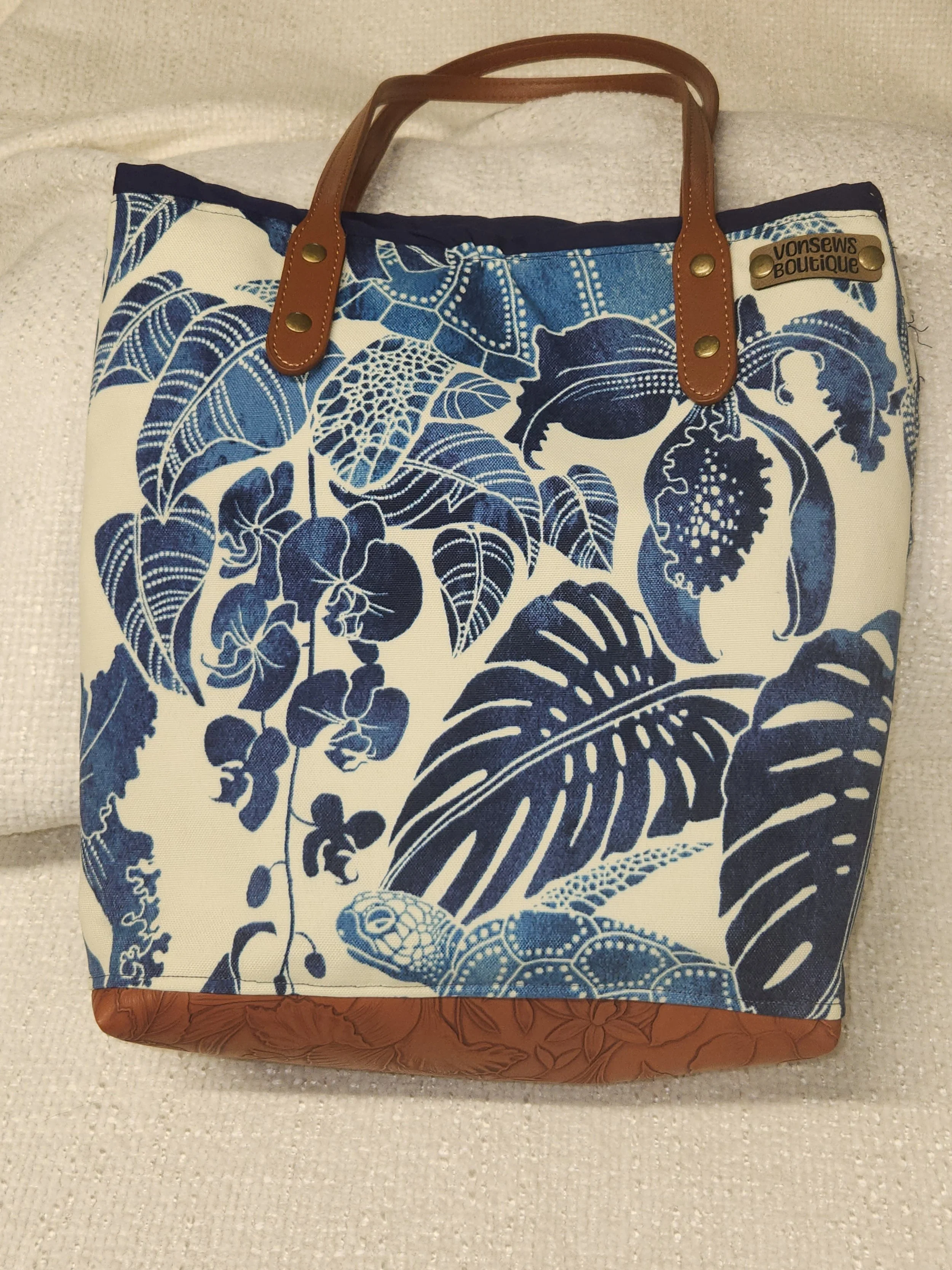 Handcrafted Tropical Elegance Tote