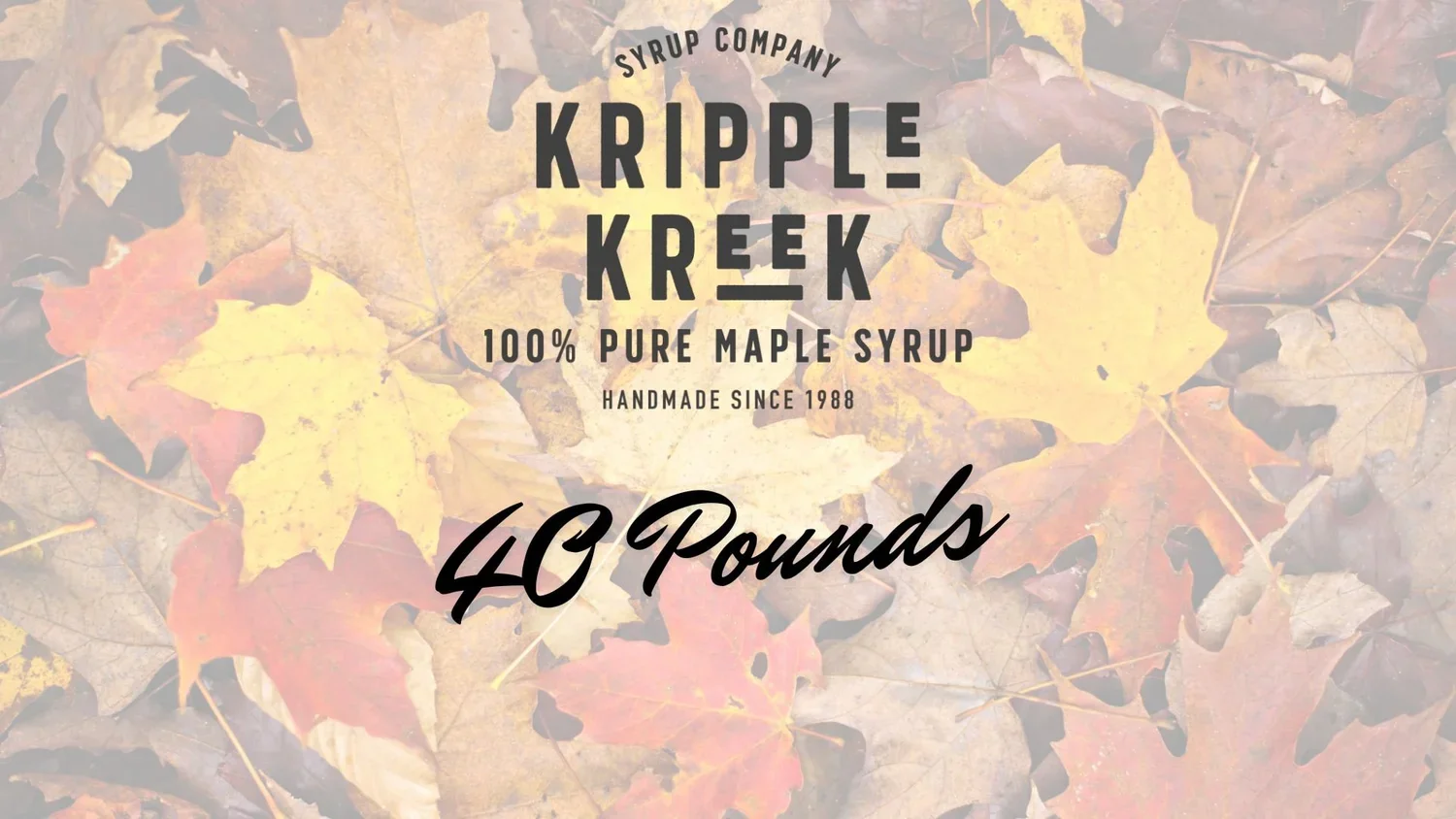 100% Maple Sugar- 40lbs