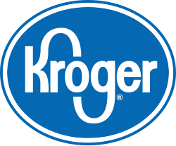 Kroger logo with blue background and white text