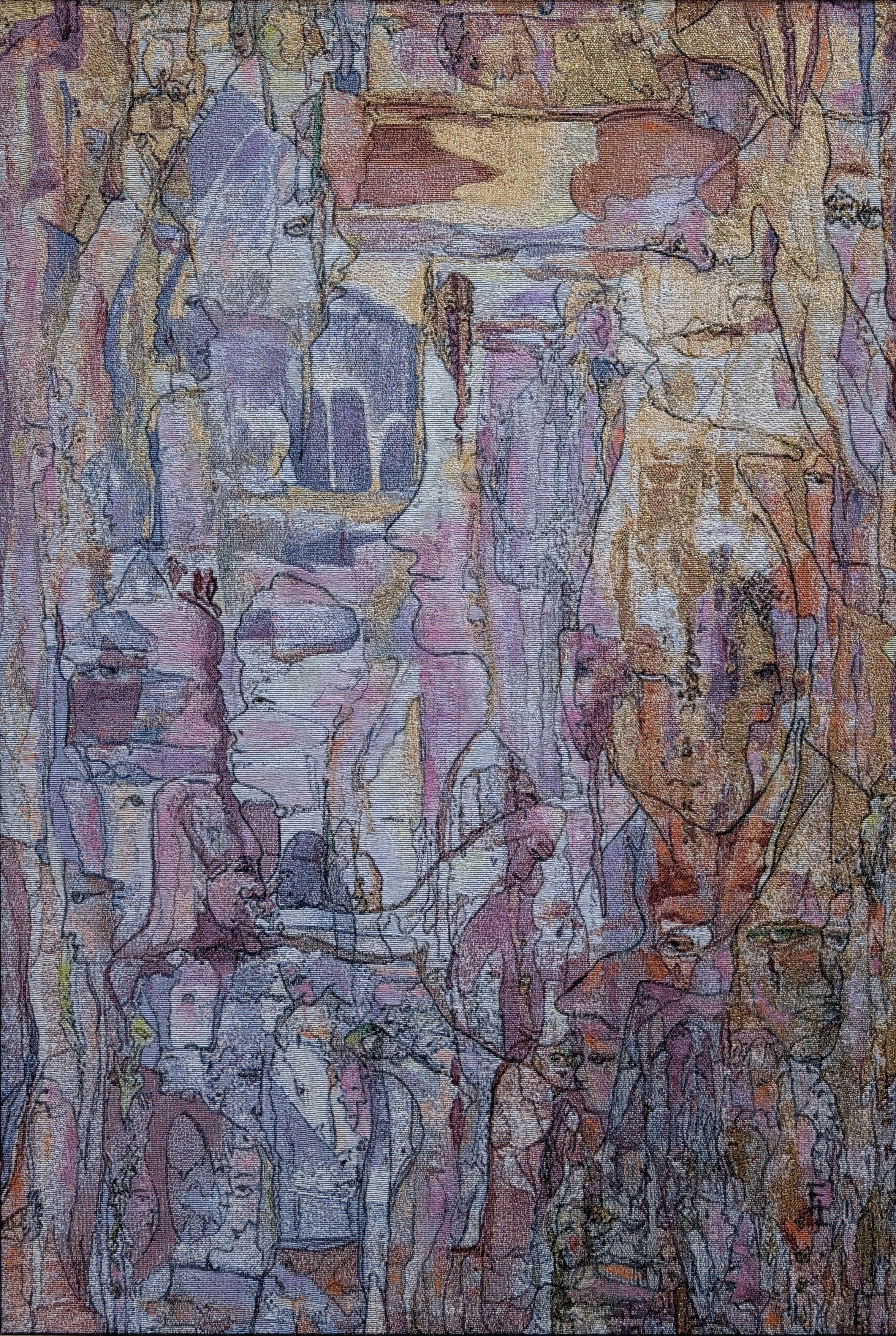 Yelena Lezhen, The Party, Tapestry, 37x25.jpg