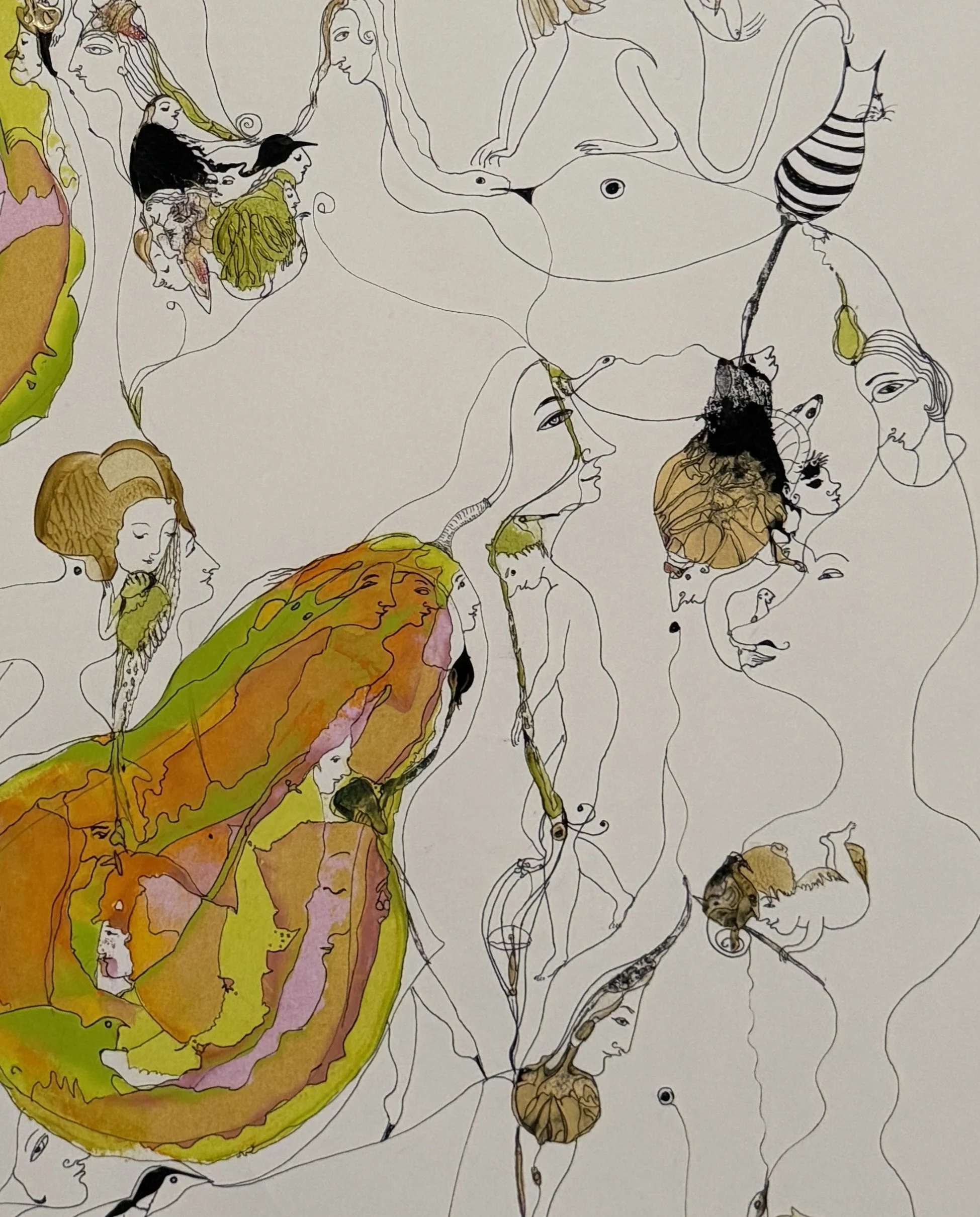 Dream with Pears, 30x22, 2022-2025, Fragment2.JPEG