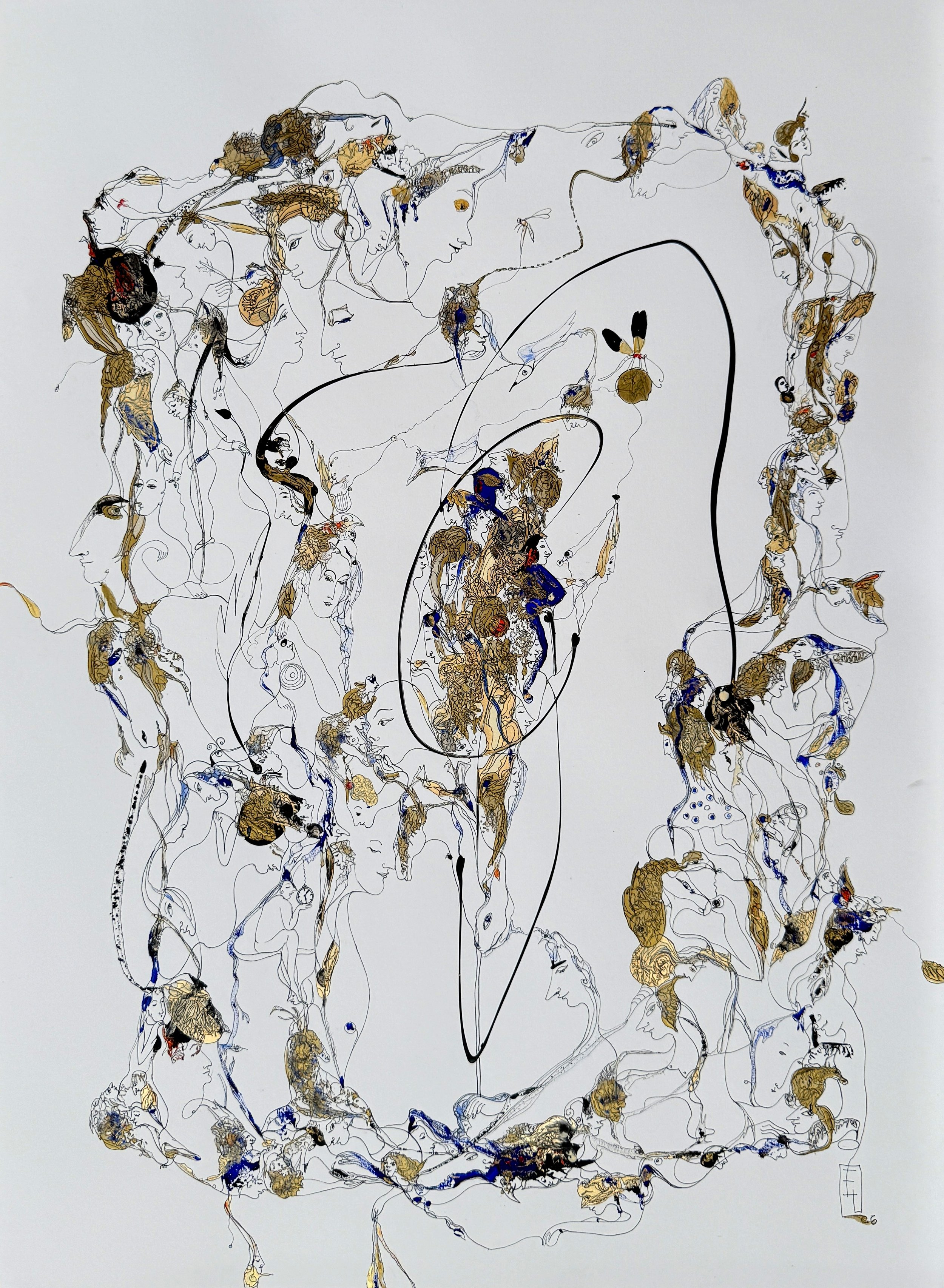 Wind of Songs, 2026, Acrylic and Ink on Paper, 30x22.jpg
