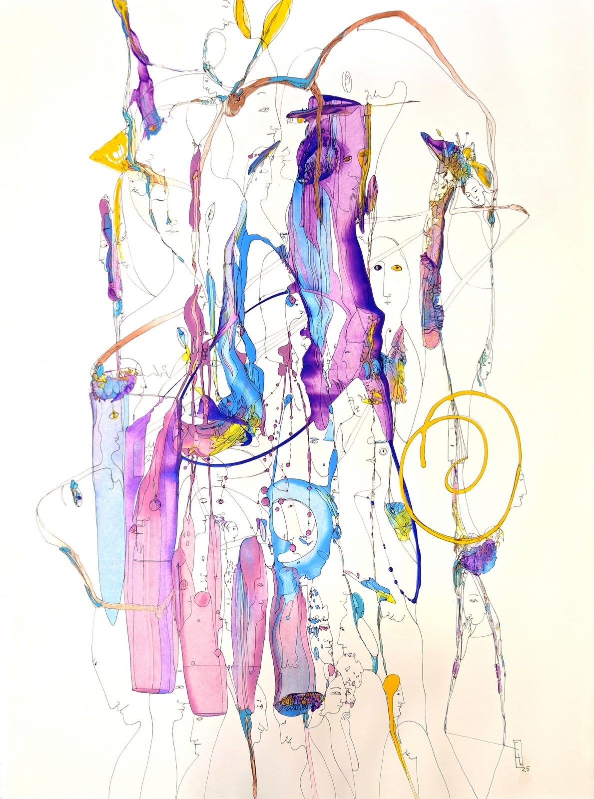 The Party
 
Dense layers of figures and colors create a chaotic yet vibrant reflection of social interaction within dreamlike digital environments.