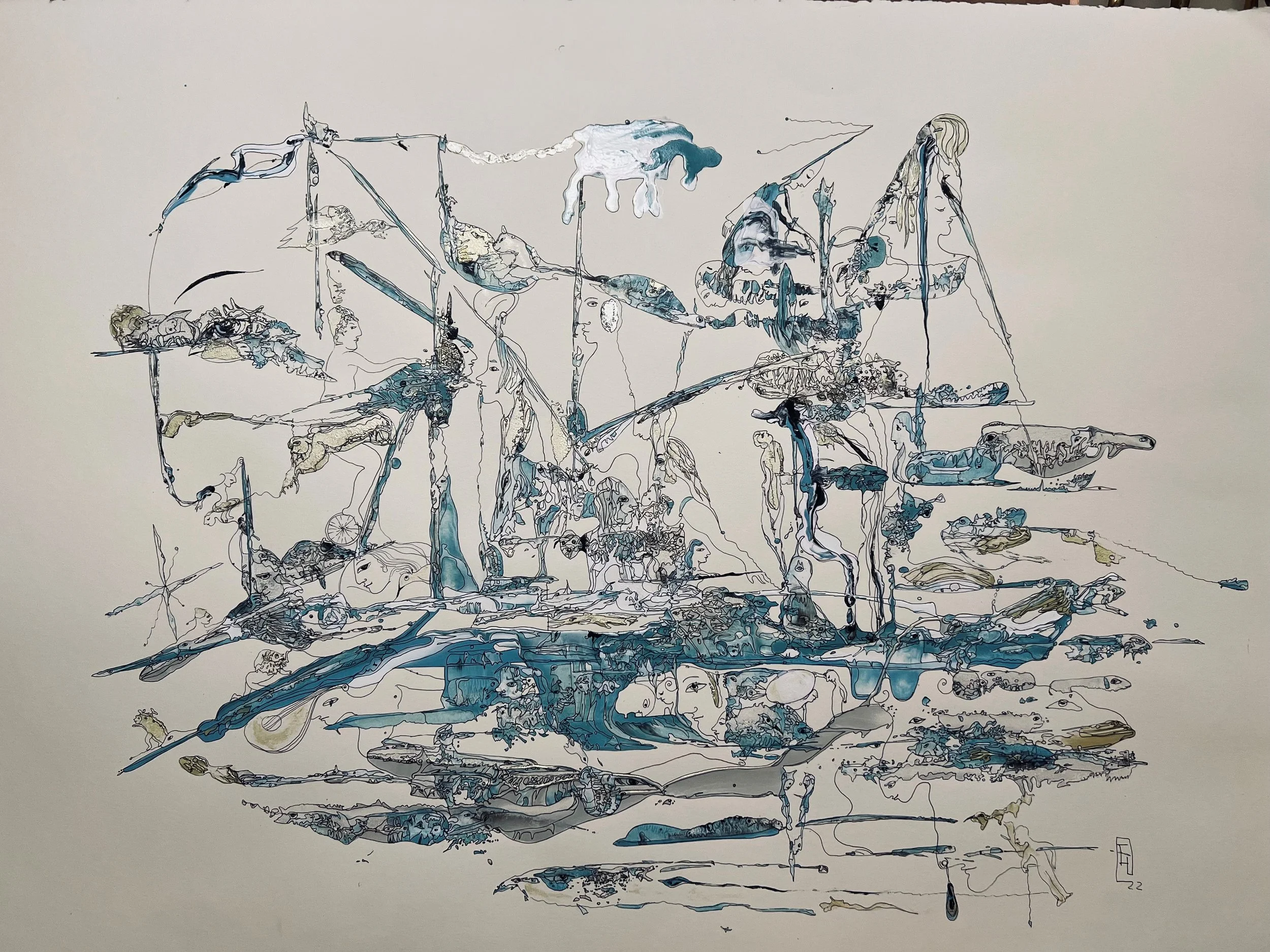 Magic Trip on a Blue Ship, 2022, 30x22, unframed.jpg