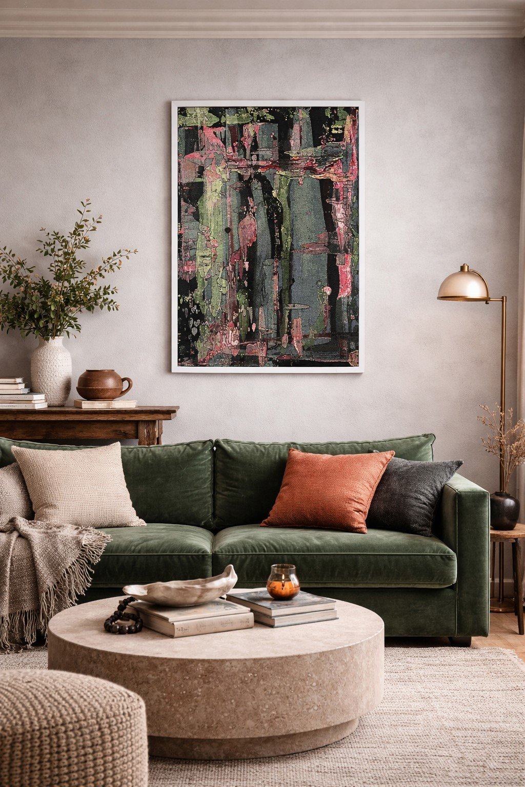 Yelena Lezhen, Cosmic Music, Tapestry, 36x24, in the room.jpg