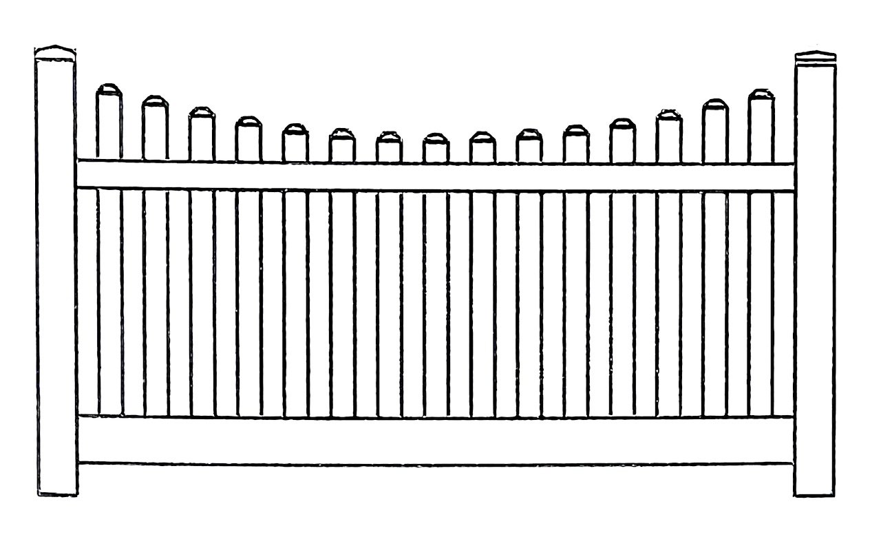 3' or 4' Scalloped Picket