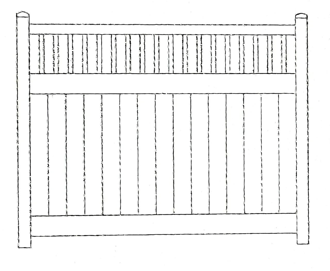 6' Privacy w/ picket top