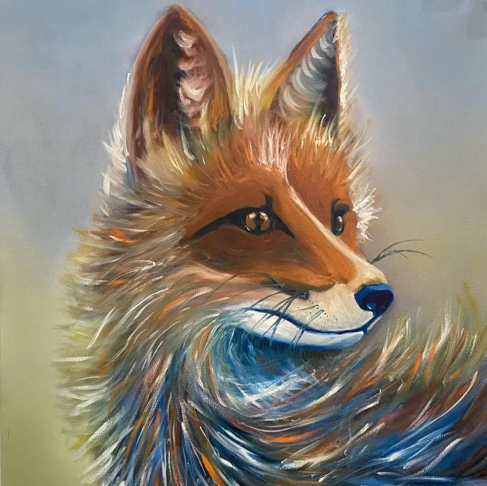 For Fox Sake 36" by 24" oil on canvas