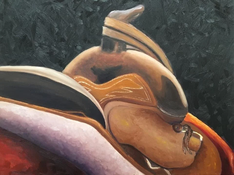 Premium Leather Seats 18" x 24" oil on canvas