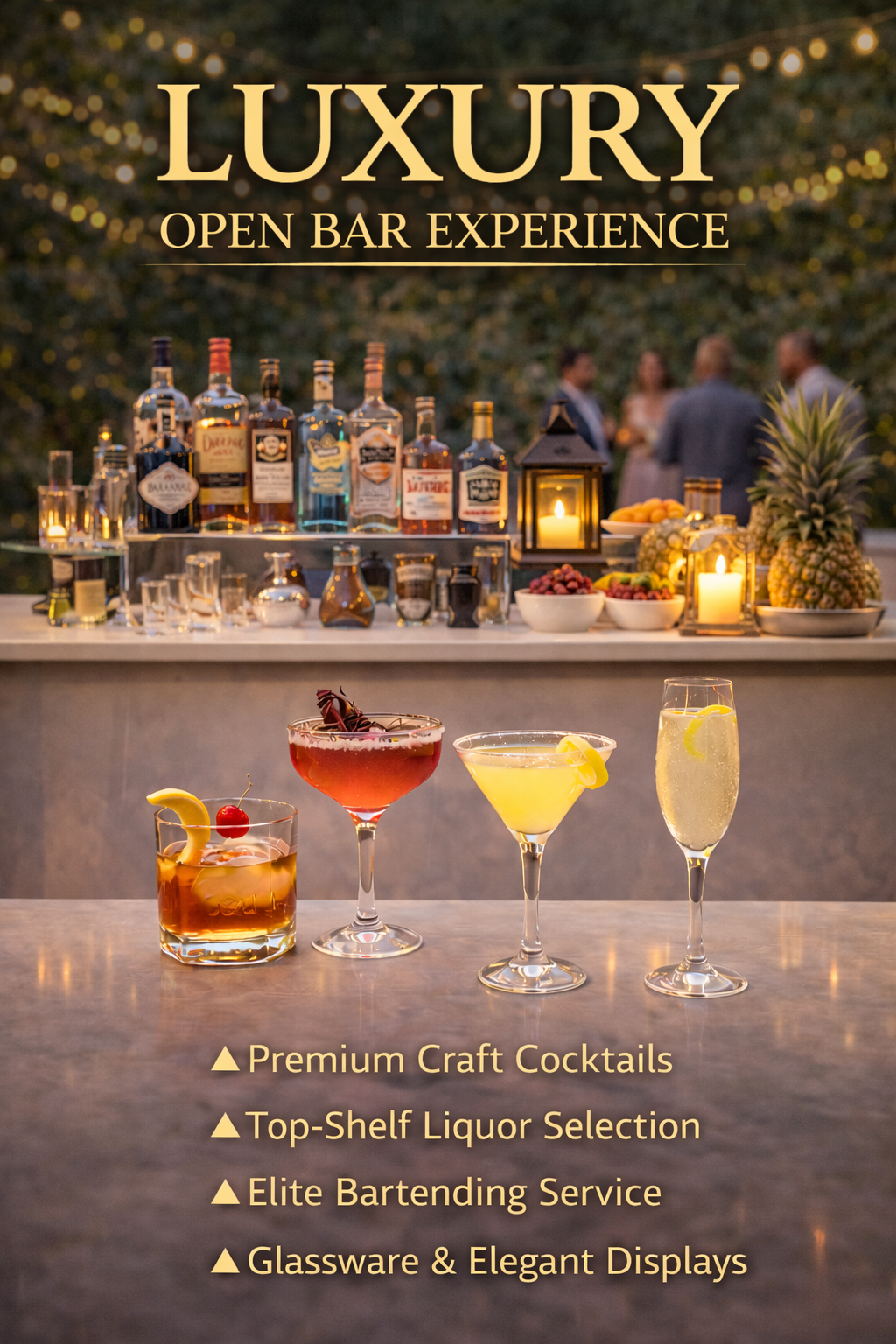 LUXURY OPEN BAR EXPERIENCE