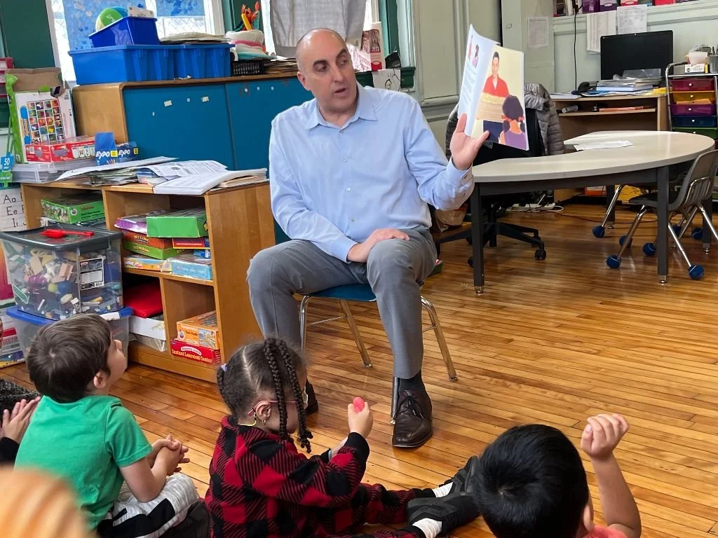Mayor Verga Reading His Book Fresh Eggs.jpg