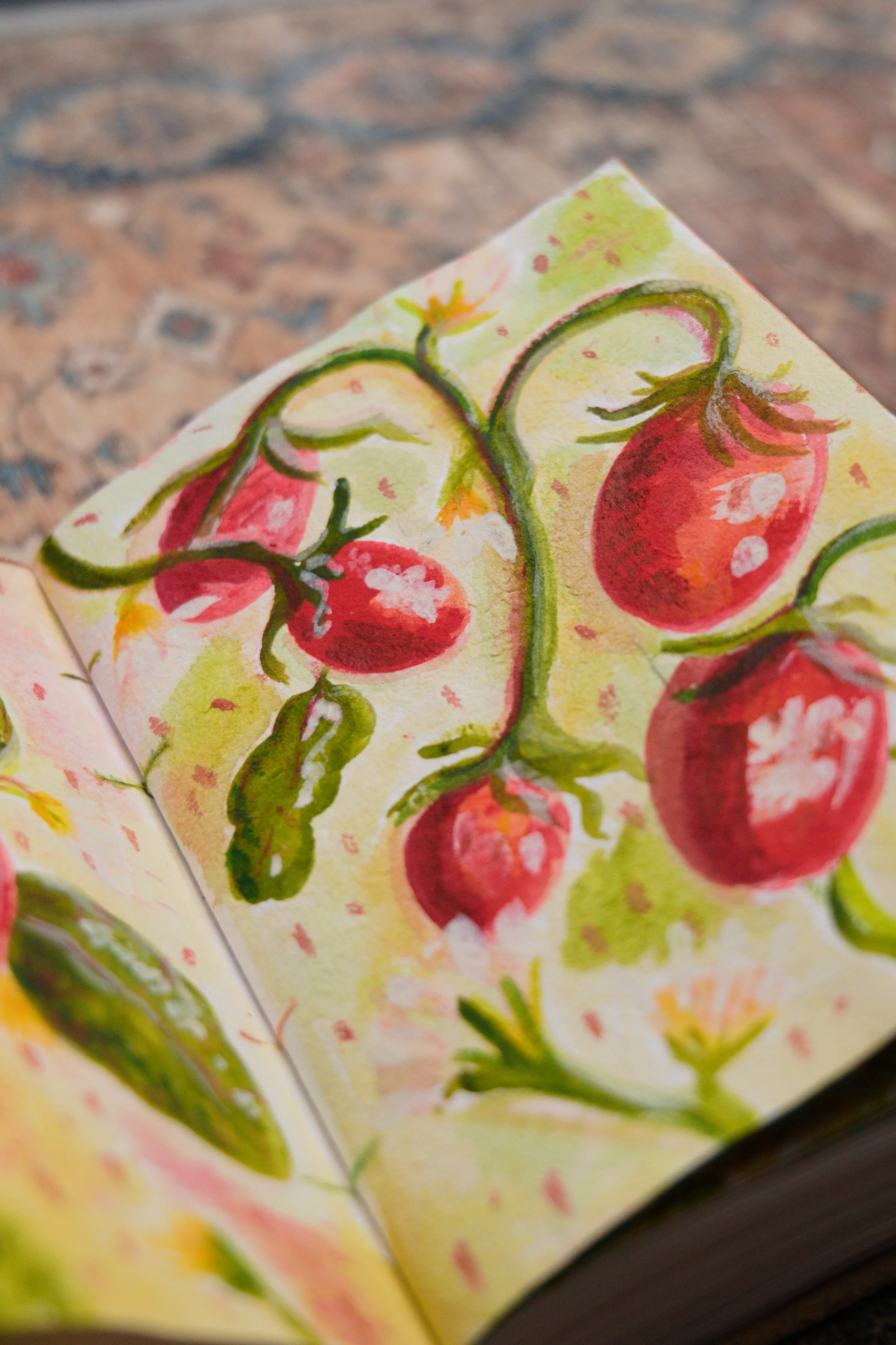 Watercolour Strawberries 
