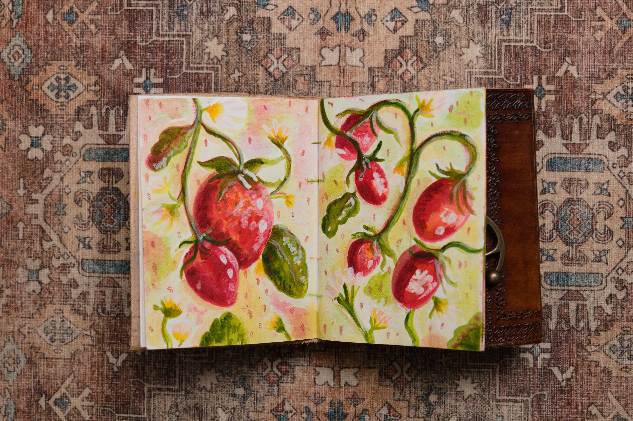 Watercolour - Strawberries 