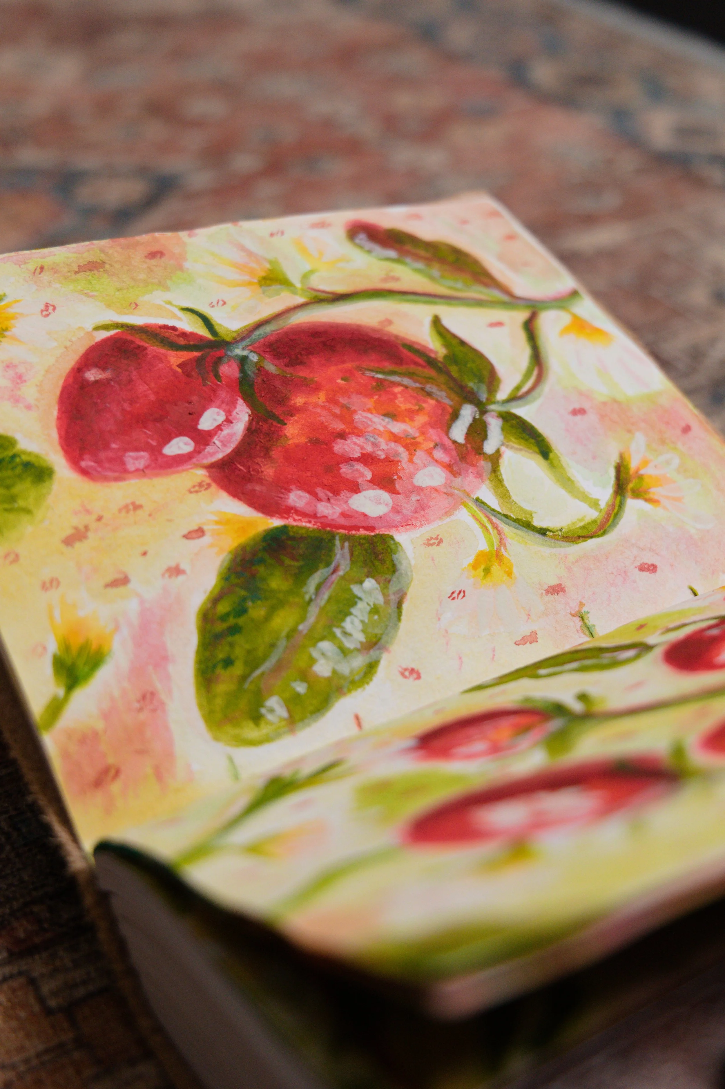 Watercolour Strawberries 