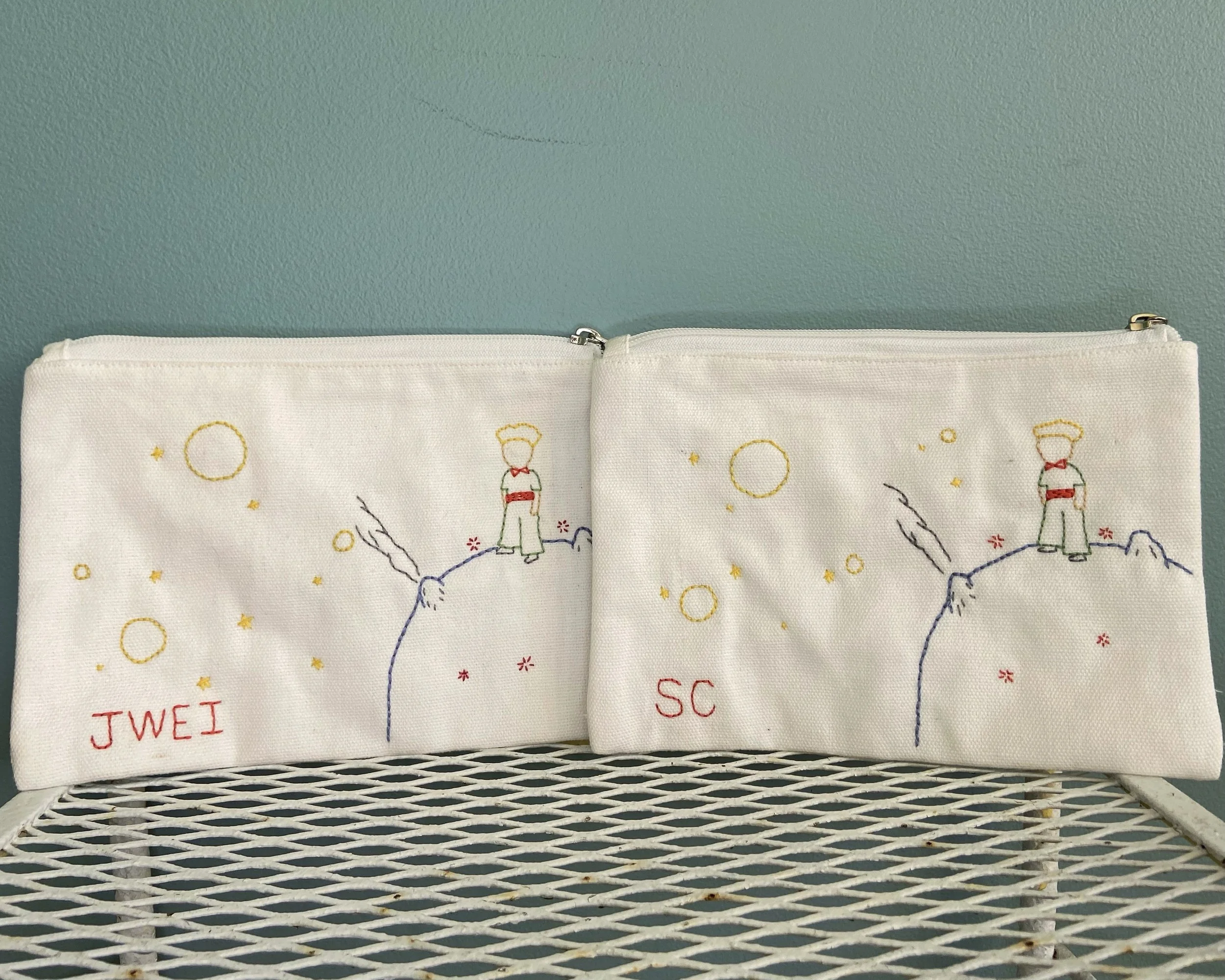 Custom Little prince inspired pouch set