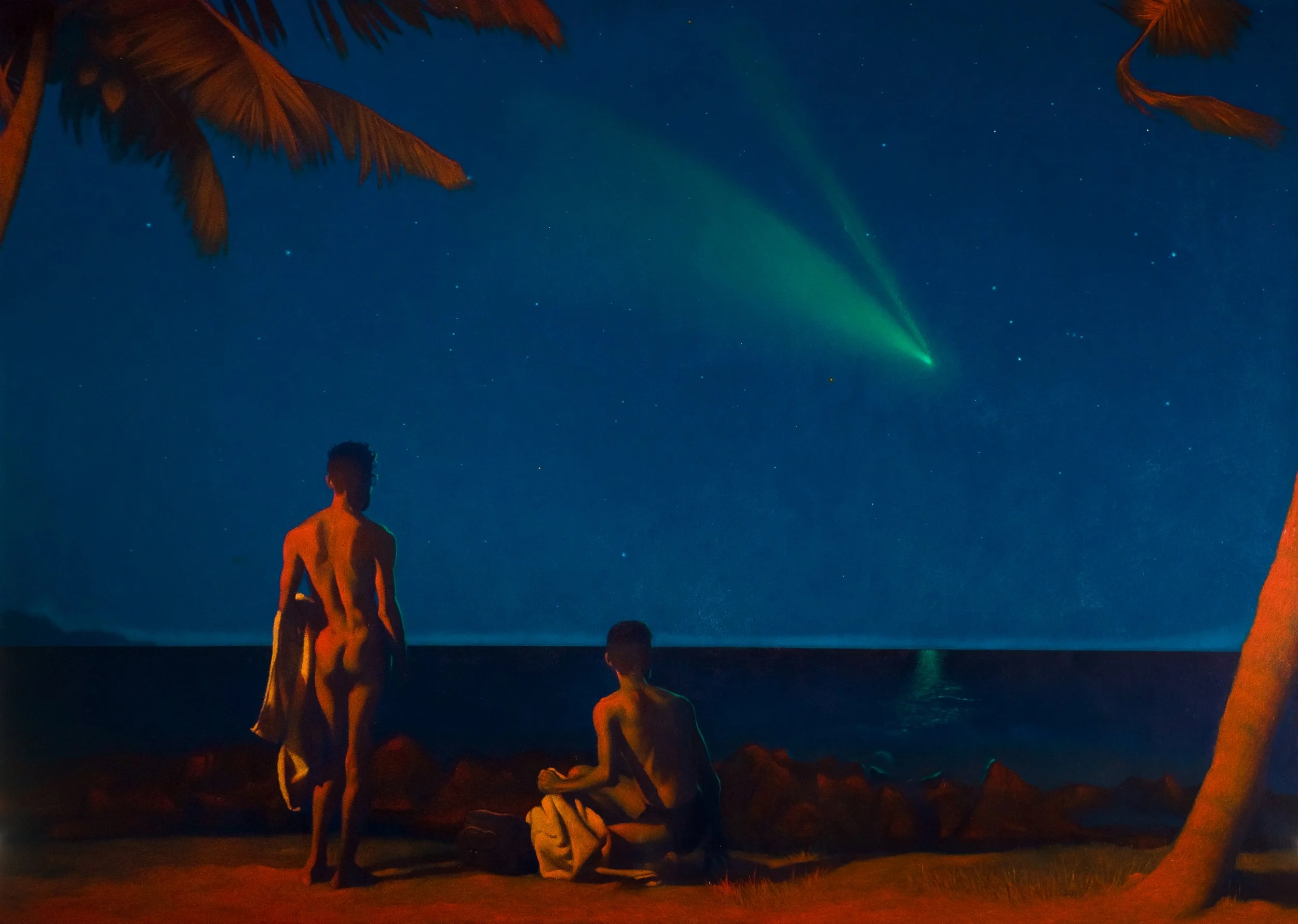 9.Esaí Alfredo_The Emerald Comet_oil on canvas_50x70in_2023.jpg
