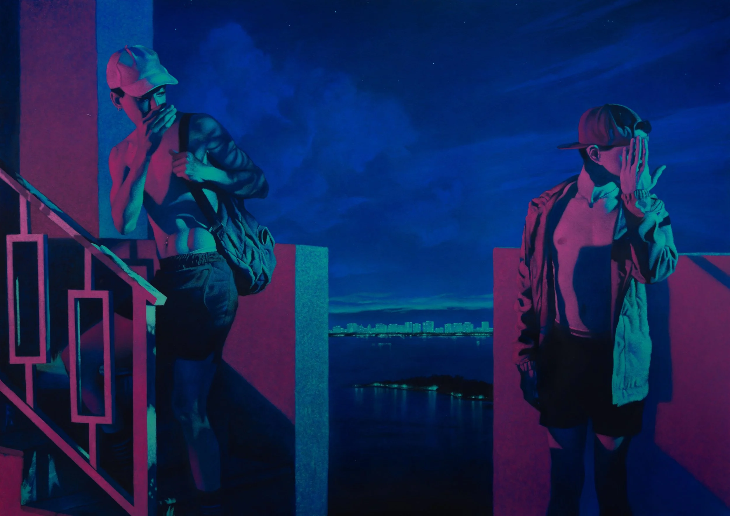 Biscayne Bay, 50 x 70 inches, oil on canvas, 2025