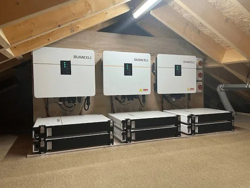 Duracell solar battery installation for home energy storage by P4 Solar