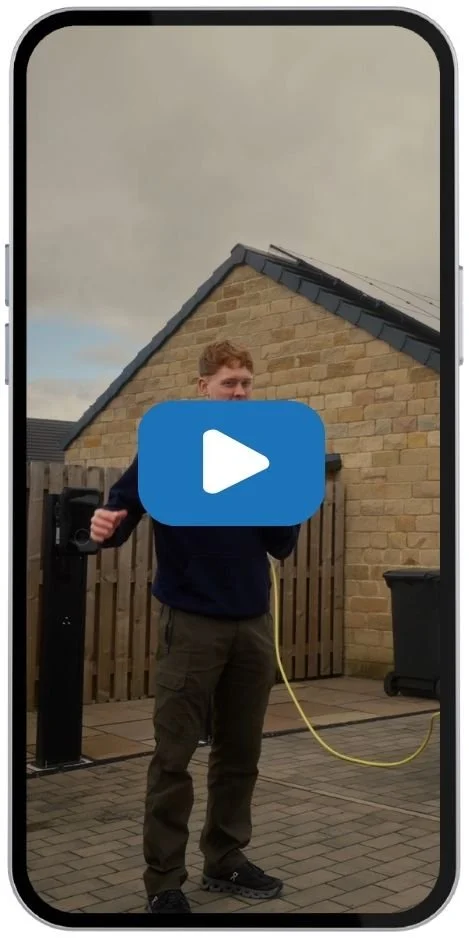 Thumbnail for Myth Buster video explaining whether solar panels work on roofs that are not south facing, showing a P4 Solar installer outside a home with rooftop solar panels.