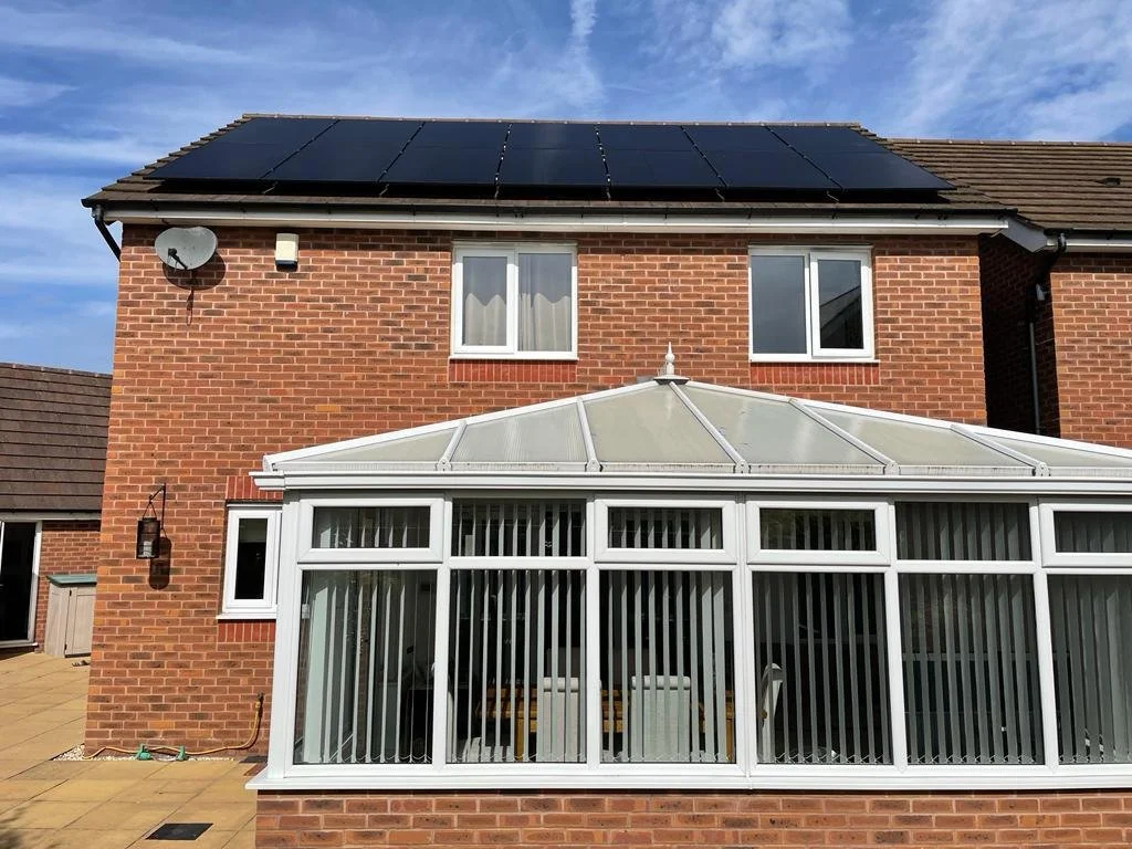 Residential property in Barnsley with in-roof solar panel installation