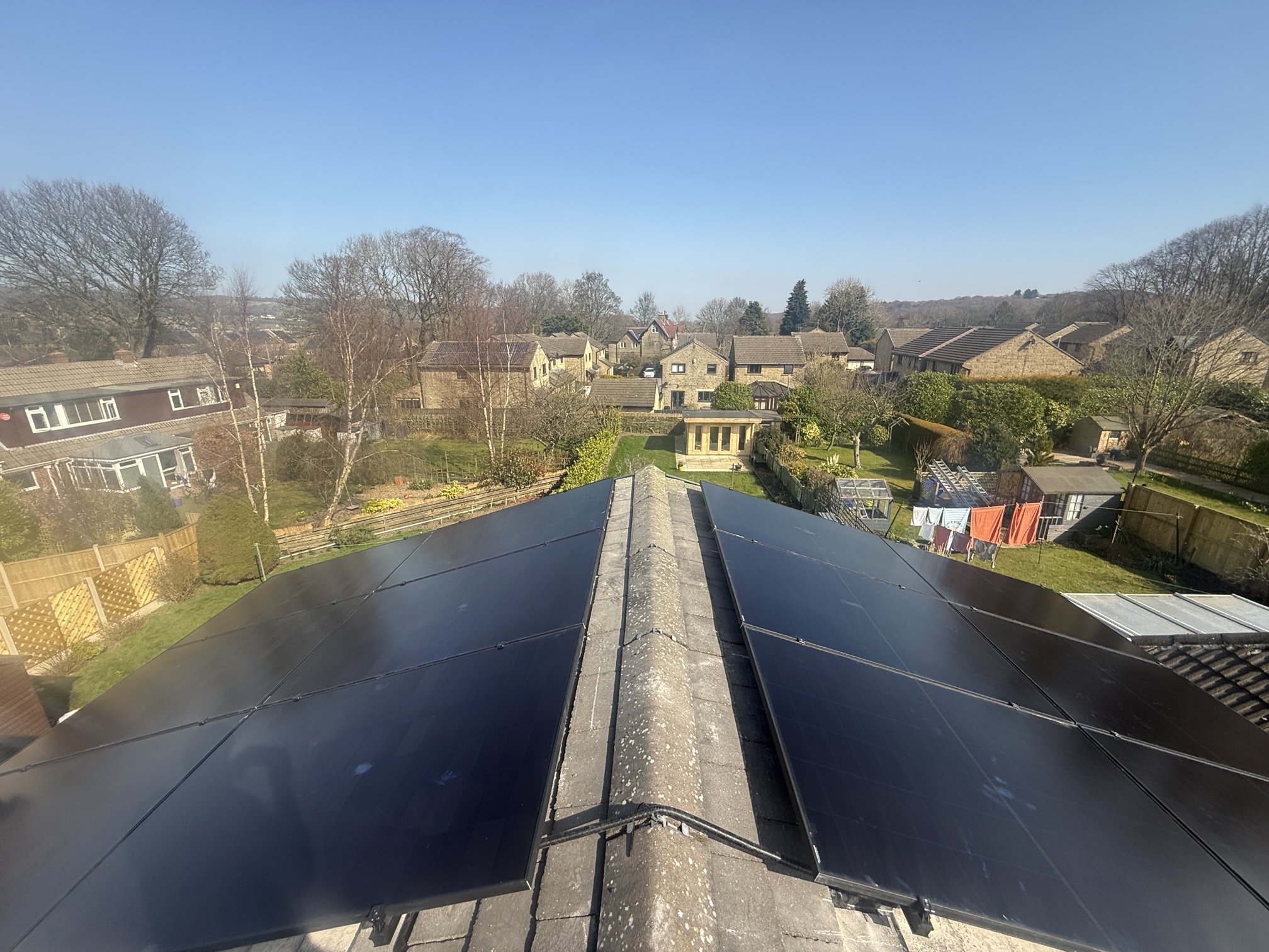 Residential property in Huddersfield with in-roof solar panel installation