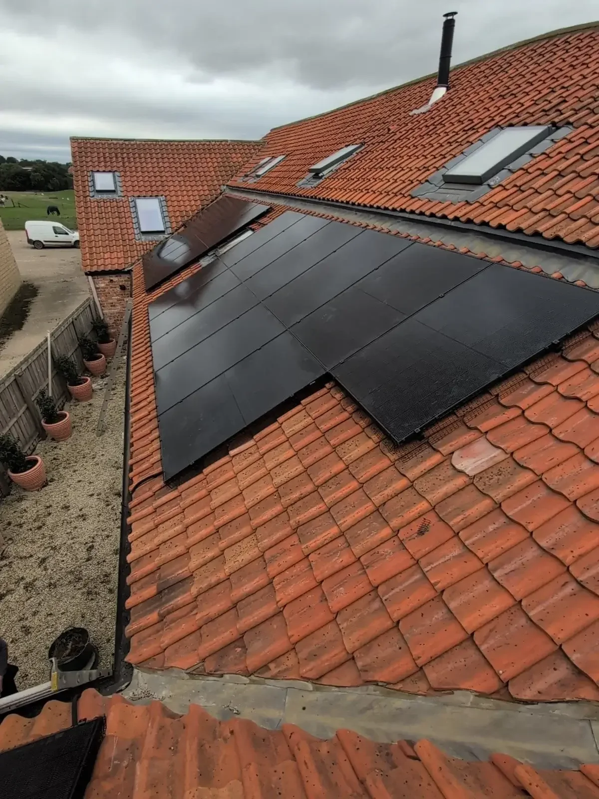 Detached suburban home with clean energy solar array fitted by P4 Solar