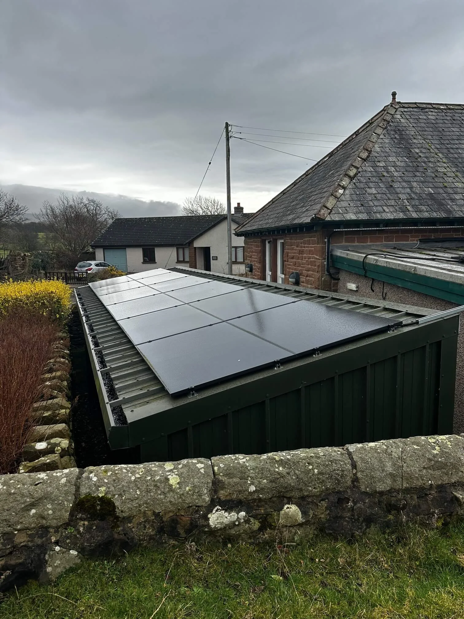 Community village hall benefiting from a solar energy installation