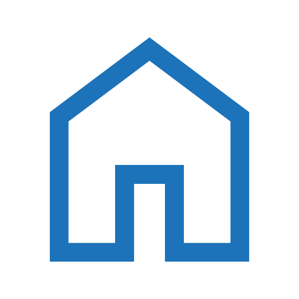 Residential solar solutions icon with modern house outline