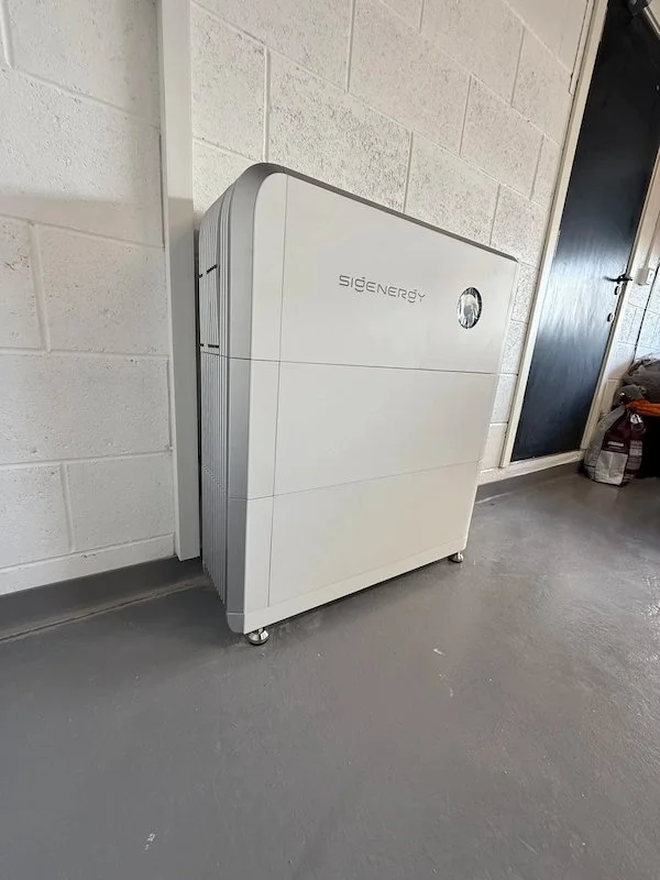 Sigenergy battery storage unit installed in a utility room, Mirfield/Wakefield area