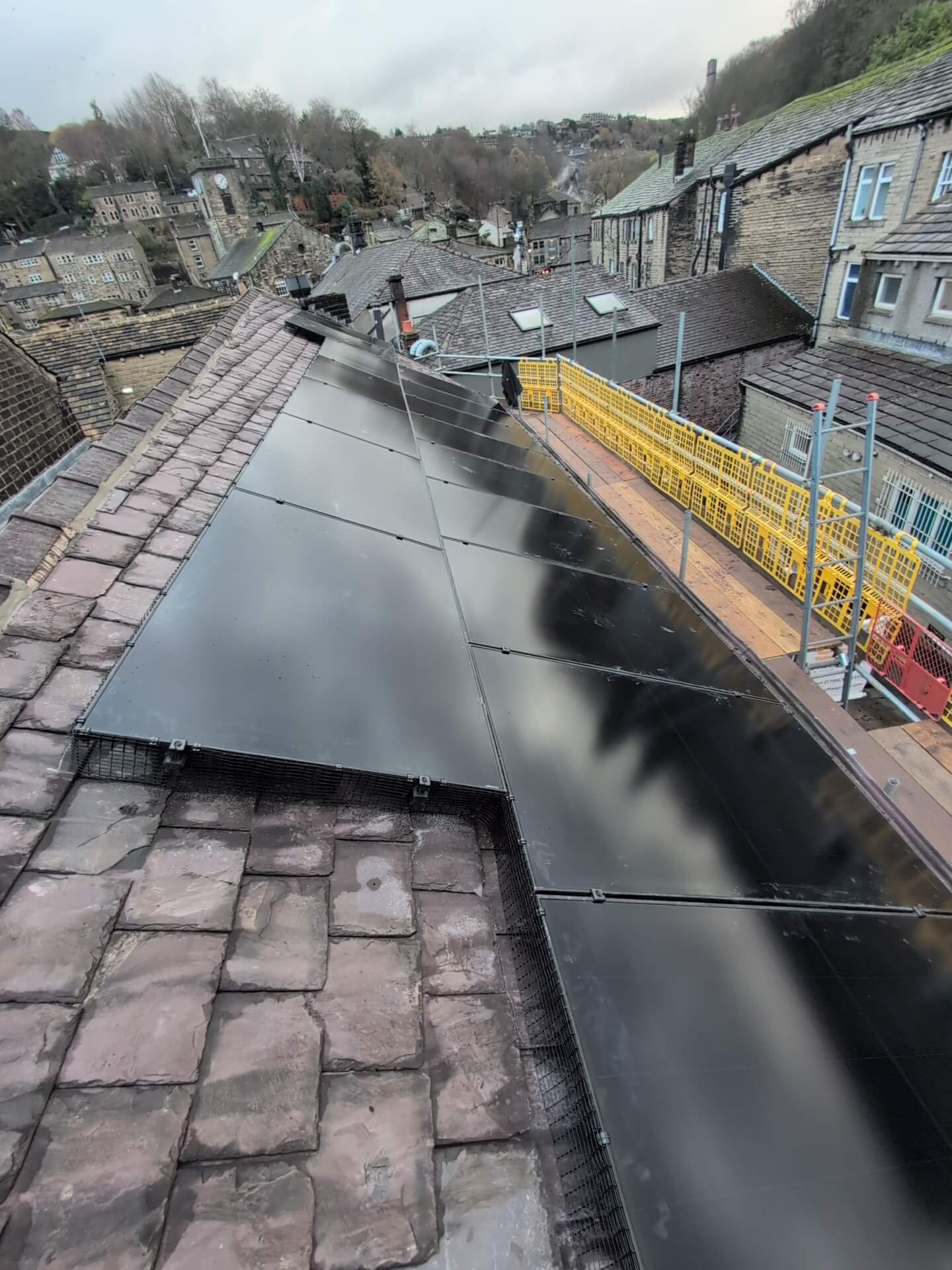 On roof solar panels installed on So Dough Italian pizzeria