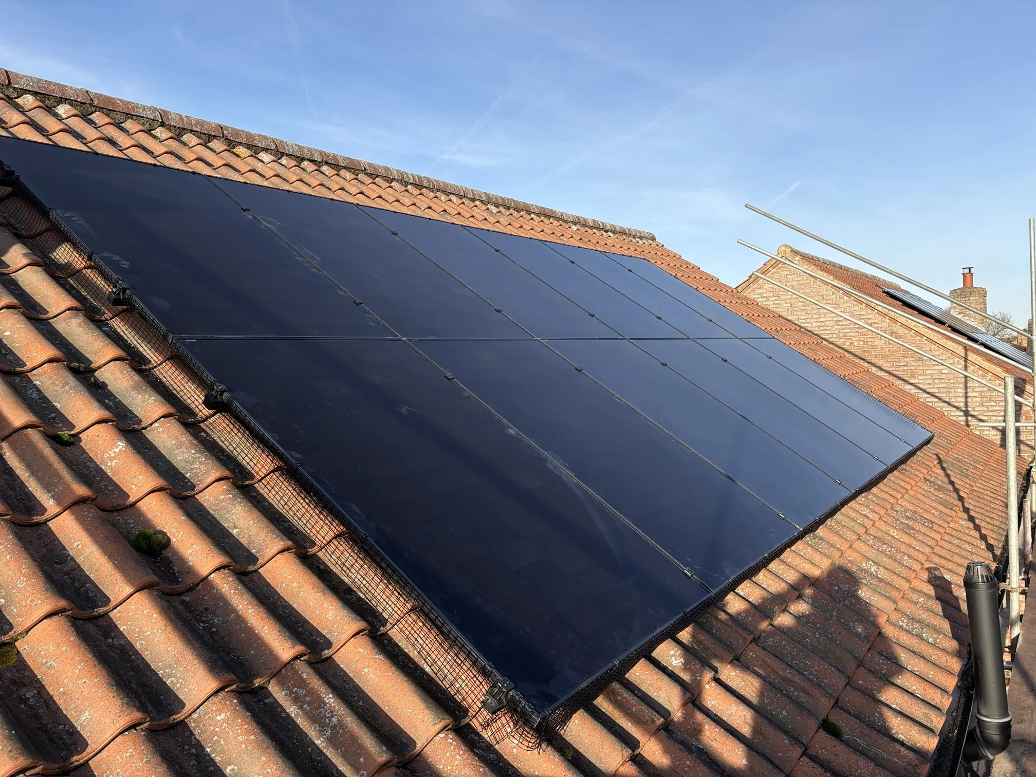 Rooftop solar panel installation helping homeowners in Selby generate renewable energy