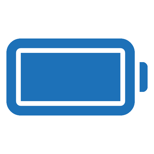 Battery icon representing residential energy storage solutions.