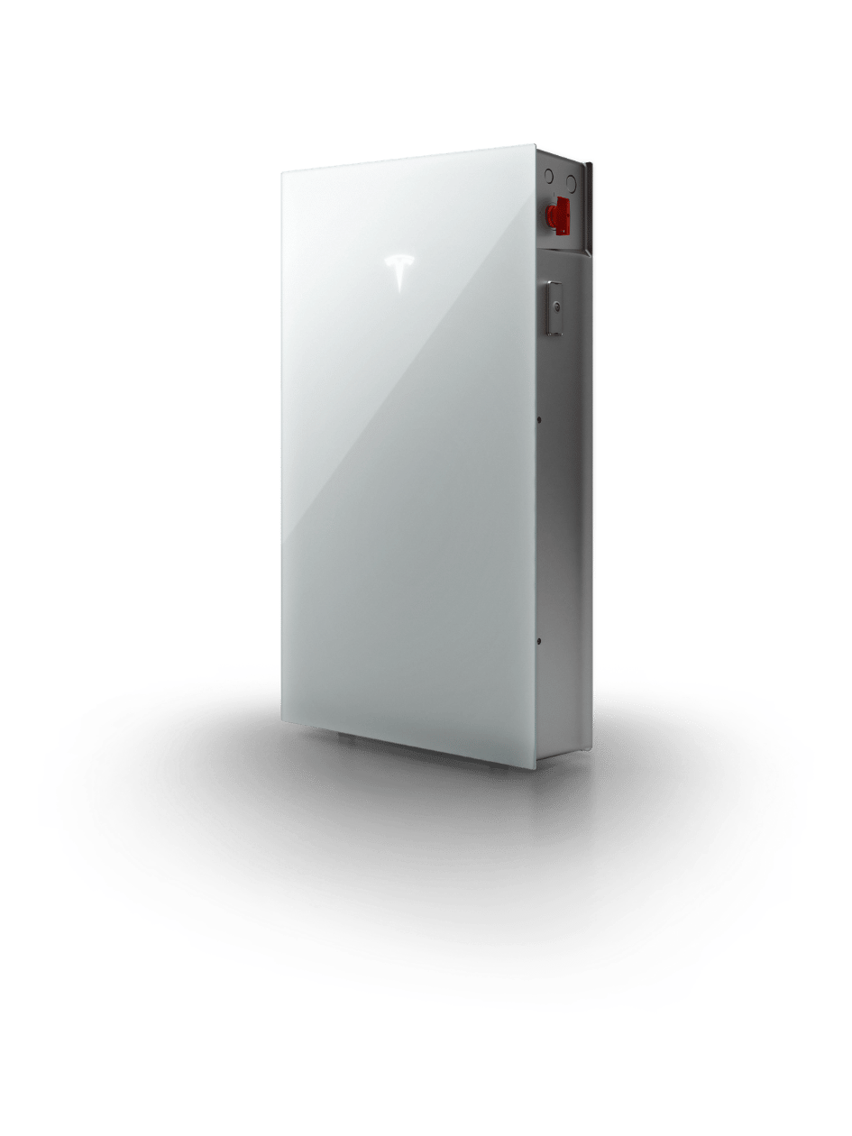 A large, white, rectangular electrical power distribution box with a red emergency stop switch on the top right corner.