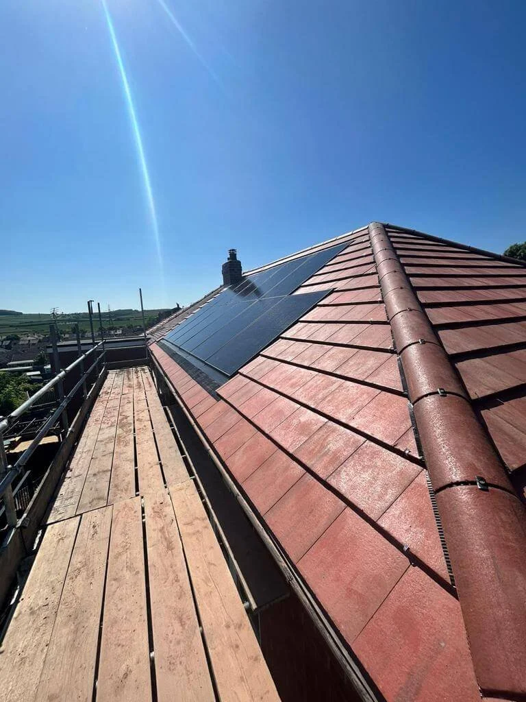 Domestic in-roof solar installation from P4 Solar in Barnsley